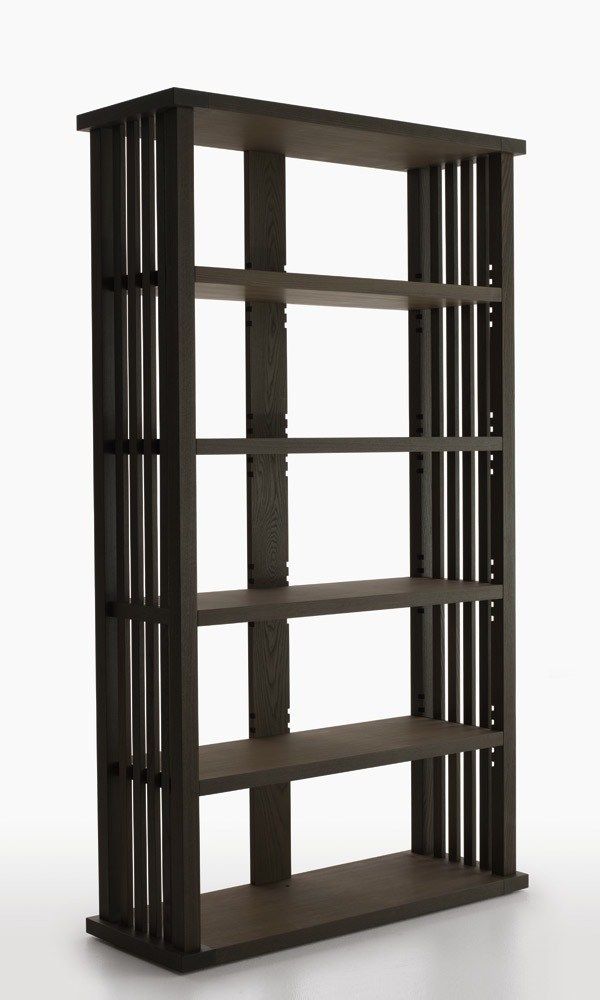 Open sectional modular solid wood bookcase BIBLIA By Maxalto design ...
