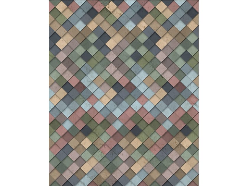 Geometric outdoor wallpaper OPUS RETICOLATUM By Wall&decò design BPM Studio