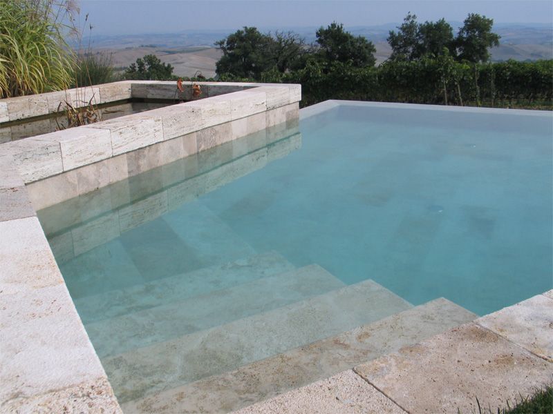 Piscina interrata a sfioro in cemento Piscina interrata - INDALO ...