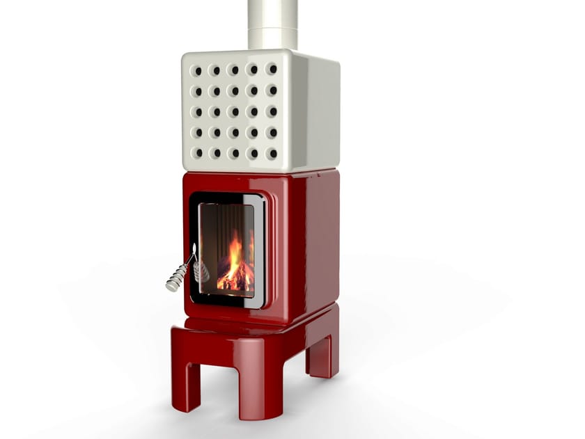 CUBISTACK LONG by LA CASTELLAMONTE - Stufa a legna in ceramica - 3