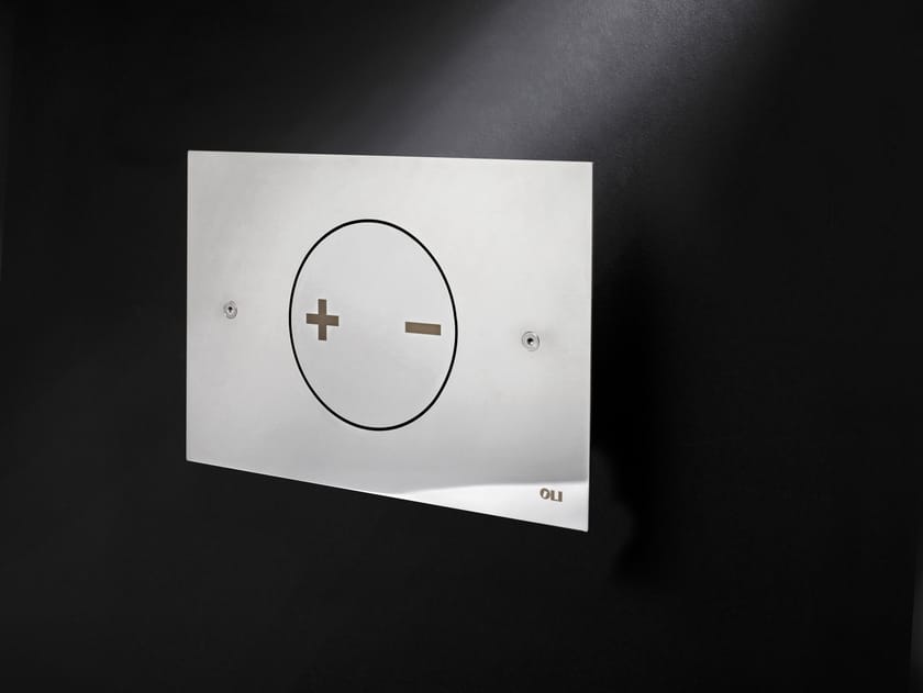 INO-X 02 by OLI - Placca di comando per wc in acciaio lucido - 3