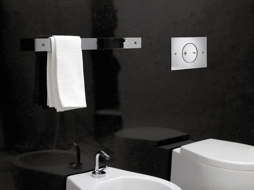 INO-X 02 by OLI - Placca di comando per wc in acciaio lucido - 2