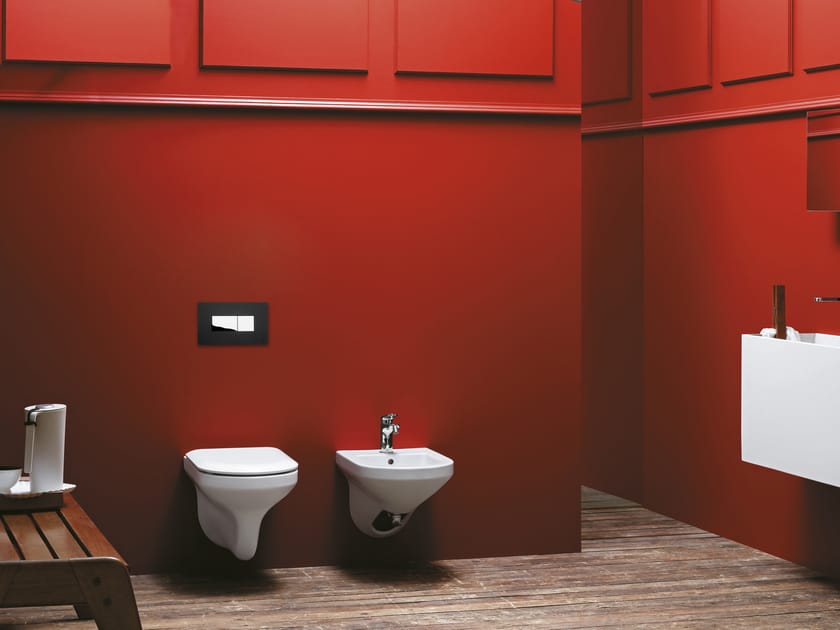 KARISMA NERO SOFT TOUCH by OLI - Placca di comando per wc in ABS con finiture Cromo Lucido - 2