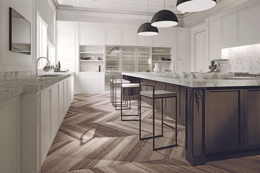 AETERNA Wooden kitchen with island By L'Origine