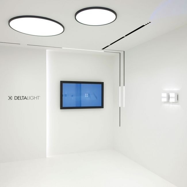 LED semi-inset ceiling lamp SUPERNOVA SEMI 125 By Delta Light