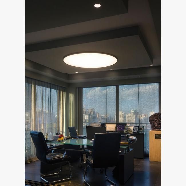 LED semi-inset ceiling lamp SUPERNOVA SEMI 125 By Delta Light