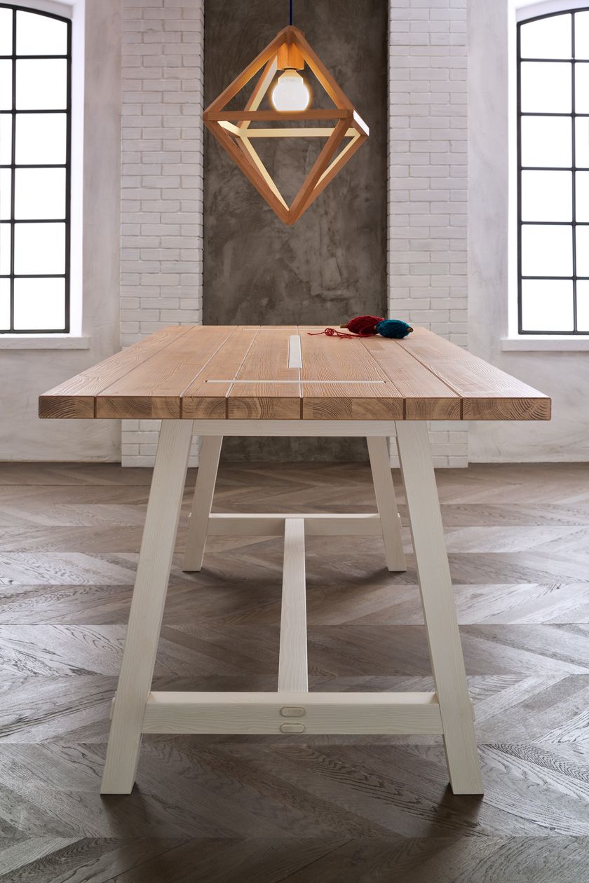 Tavolo da pranzo rettangolare in legno di frassino, nero Inmod | Maisons du Monde