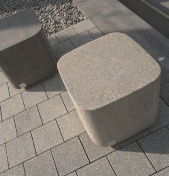 Outdoor chair SQUARE PUFF By PAVESMAC