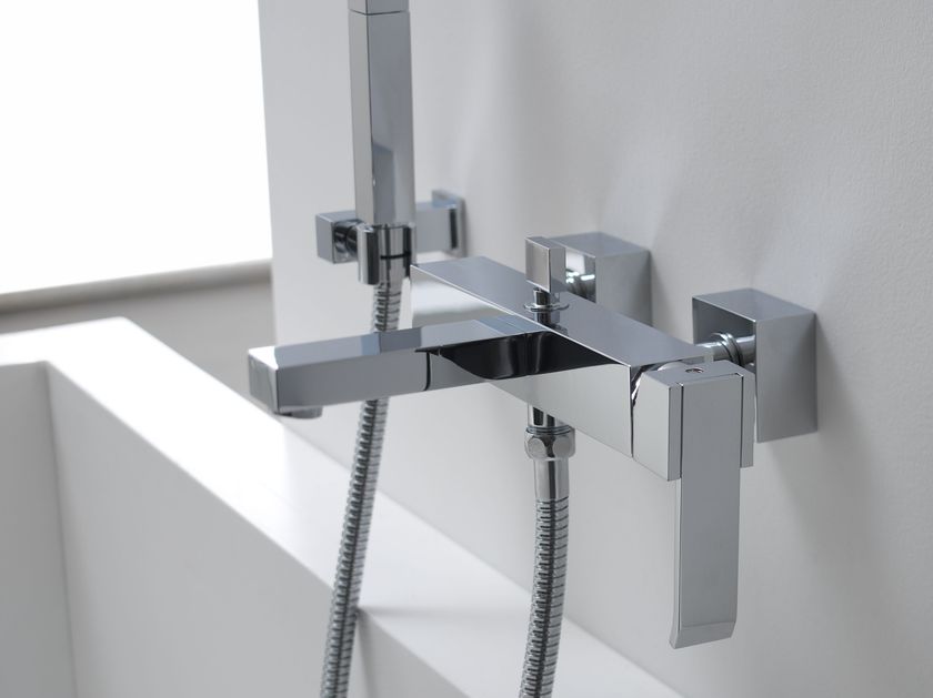 Qubic Wall Mounted Bathtub Set By Graff