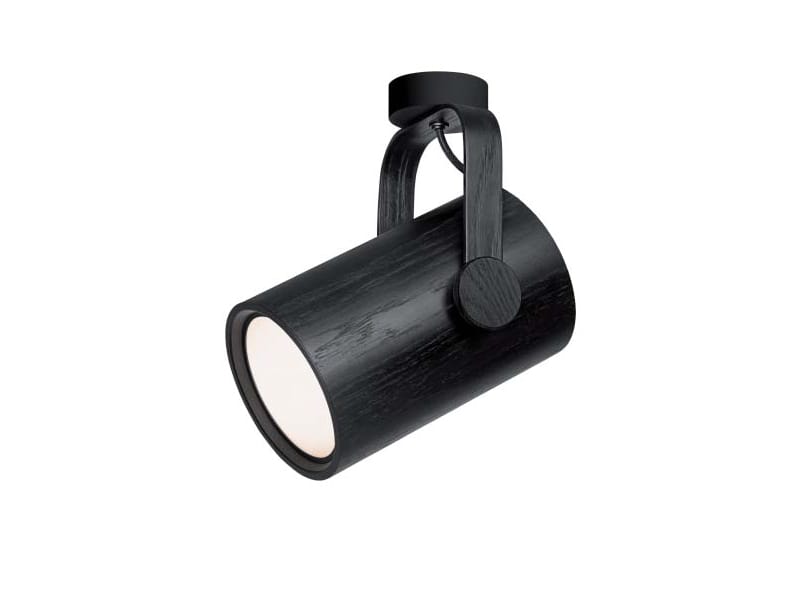 WOOD Adjustable ceiling wooden spotlight By Zero design Fredrik Mattson