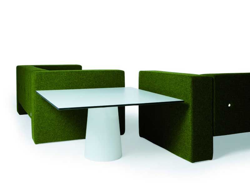 Resin table CONTAINER TABLE 90x90 & 90 ROUND By moooi design Marcel Wanders