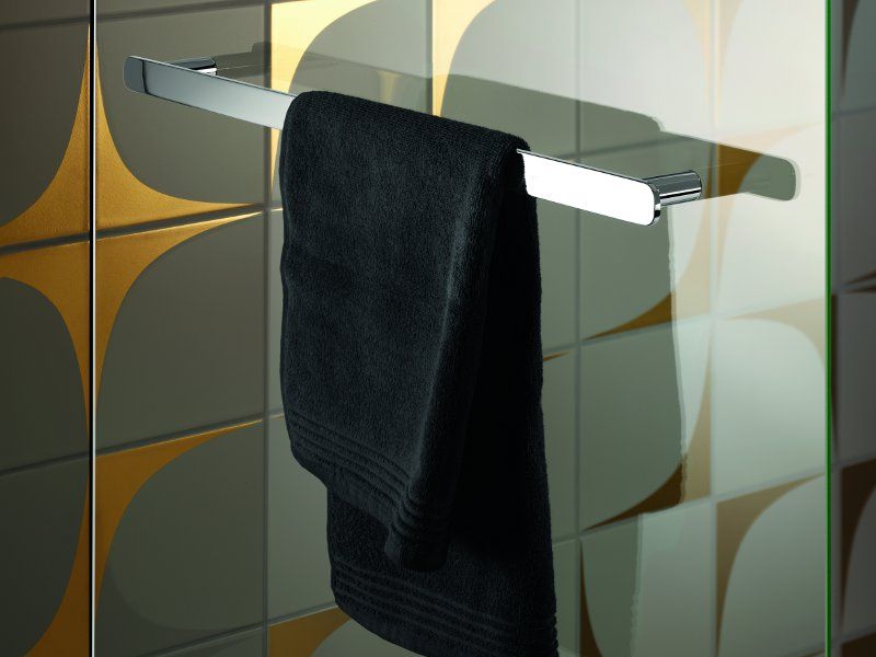 Soak Porta Asciugamani A Muro Cromato – Barra Tonda Moderna Per Bagno, In Acciaio Inox, Con Viti