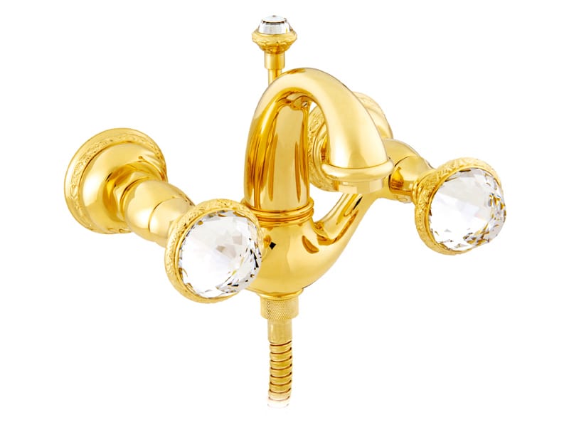 AUSTRAL 2 hole brass bathtub tap with Swarovski® crystals By Bronces Mestre