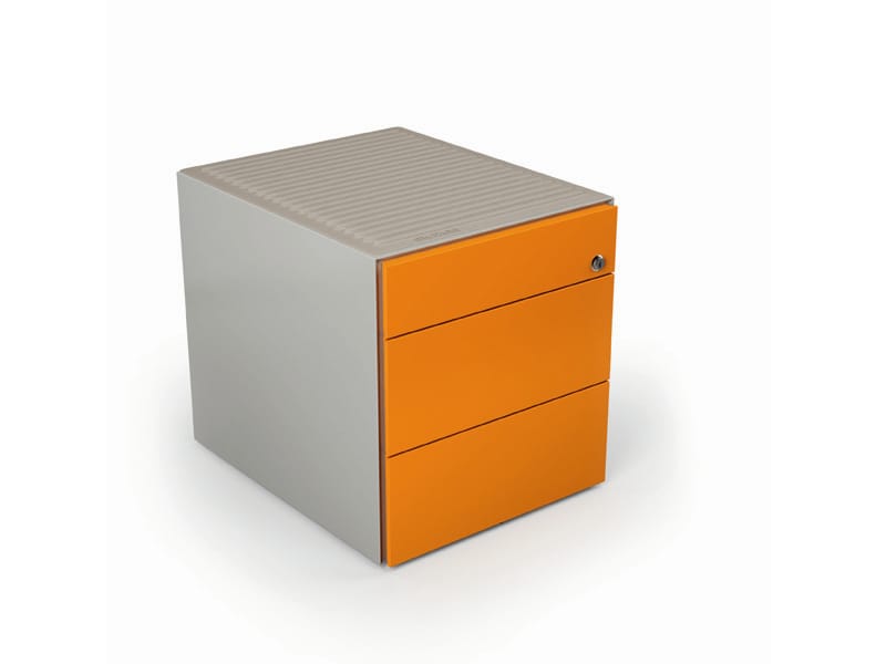 Metal office drawer unit with castors MIA PED By Dieffebi
