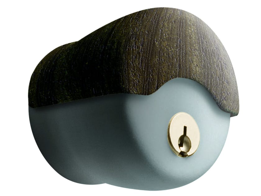 Antibacterial door knob with thumb button COMBINA By Serrature Meroni