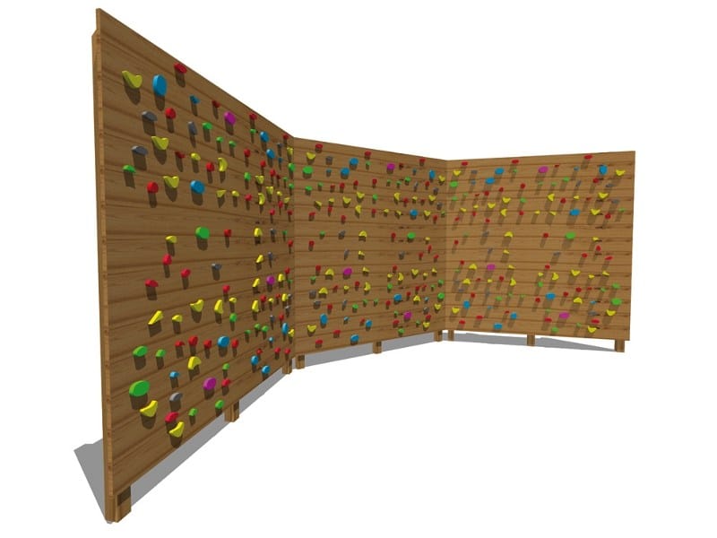 Wooden Climbing frame BOULDER HORIZONTAL WALL By Legnolandia
