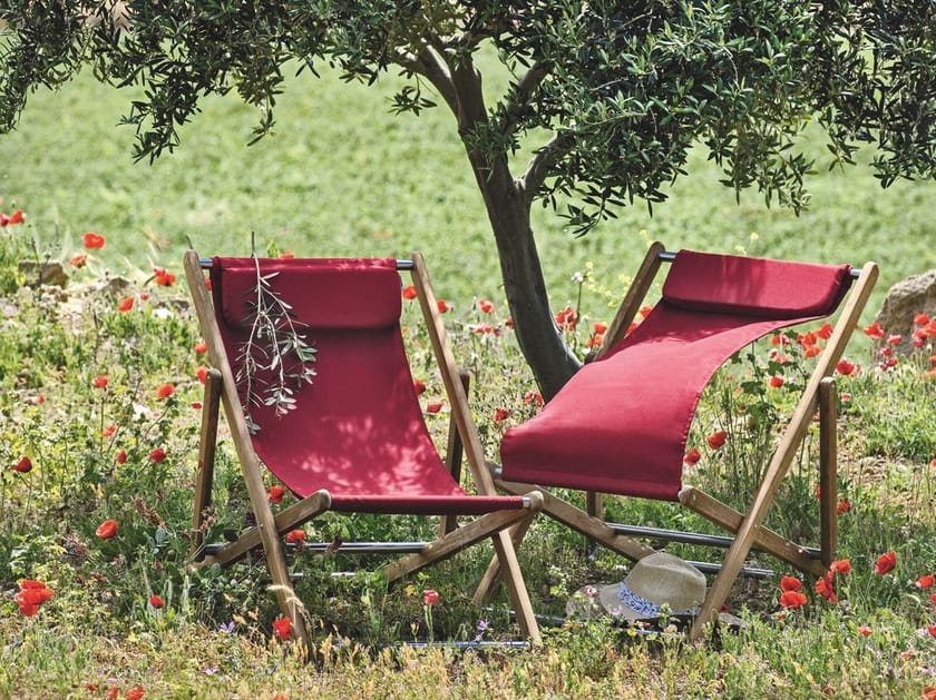 ELLE Recliner synthetic fabric deck chair By Ethimo