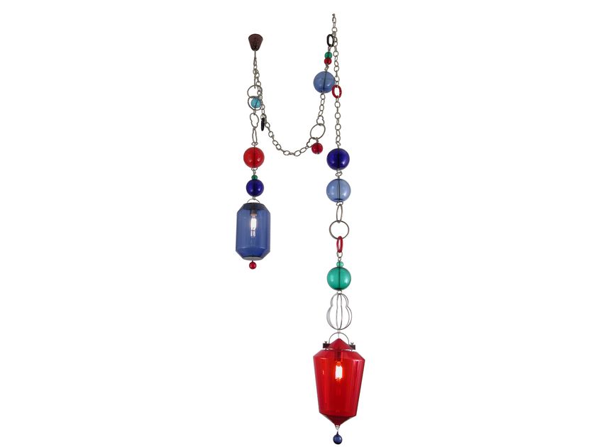 Grand Sautoir Vintage Perles Façon Murano - Longueur 70-75 Cm, Verre Blanc Et Doré