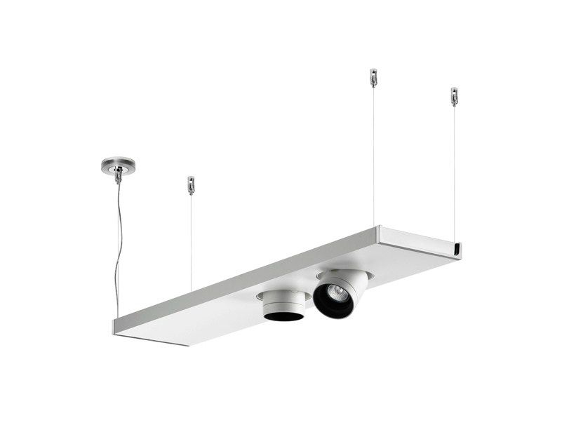 Fluorescent steel pendant lamp MINI BEAM By Flos design Antonio Citterio