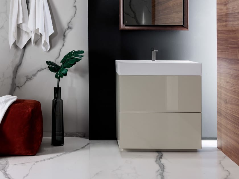 PURE Wallmounted vanity unit Pure Collection By FALPER design Metrica