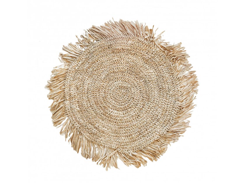RAFFIA Round placemat Raffia Collection By Bazar Bizar