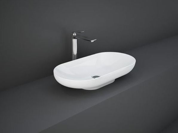 Lavabo Bagno Con Mobile Lavabo Da Appoggio Eridanus Ovale - Ceramica Bianco Lucido, 400x330 Mm Da Appoggio Lavabo Appoggio