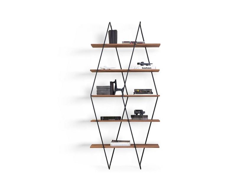 RAMSY Open double-sided steel and wood bookcase By Roche Bobois ...