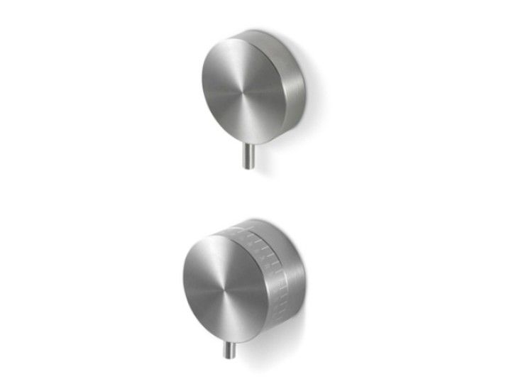 Stainless steel thermostatic mixer with 1 open/close tap ROUND RND171 ...