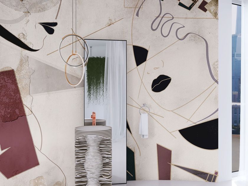 Carta Da Parati Astratta Scura | Made In Italy - Foto 2