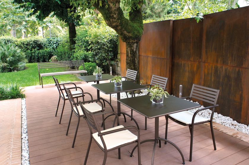 Folding square table SEGNO Segno Line By emu design Aldo Ciabatti