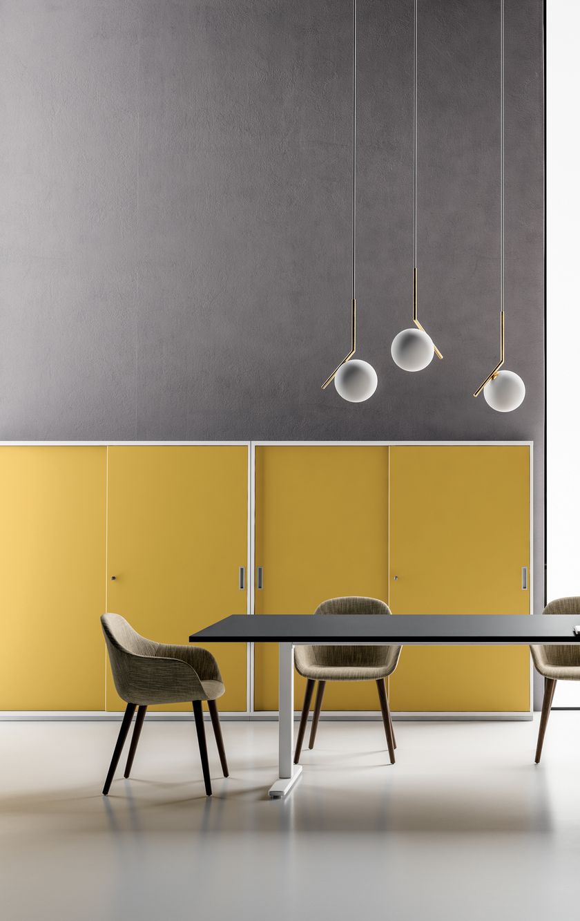 SEUL Low office storage unit Modular melamine office storage unit