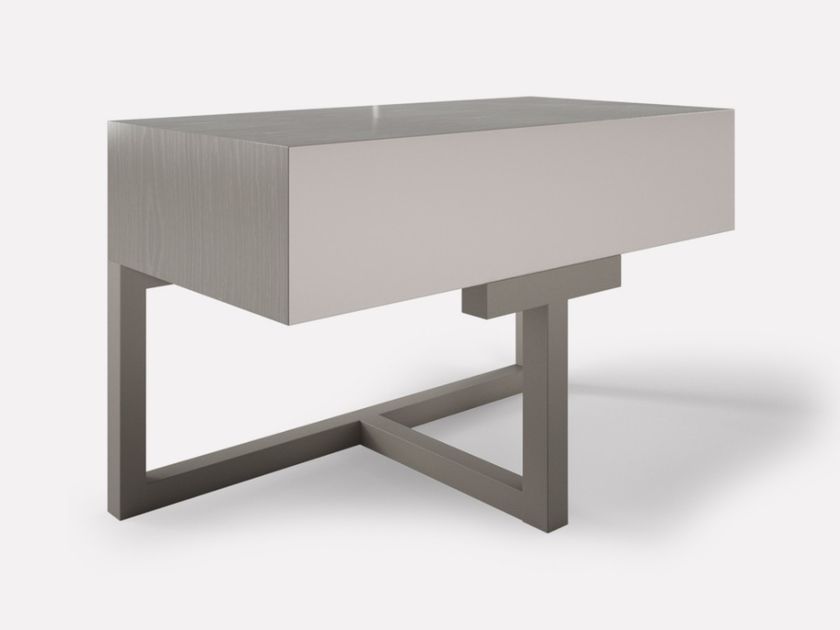 SHANGHAI | Bedside table Rectangular wooden bedside table with drawers ...