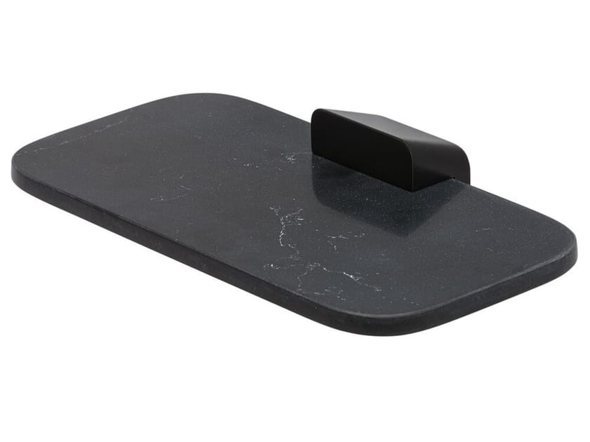 SHIFT BLACK Wallmounted soap dish Shift Collection By Geesa