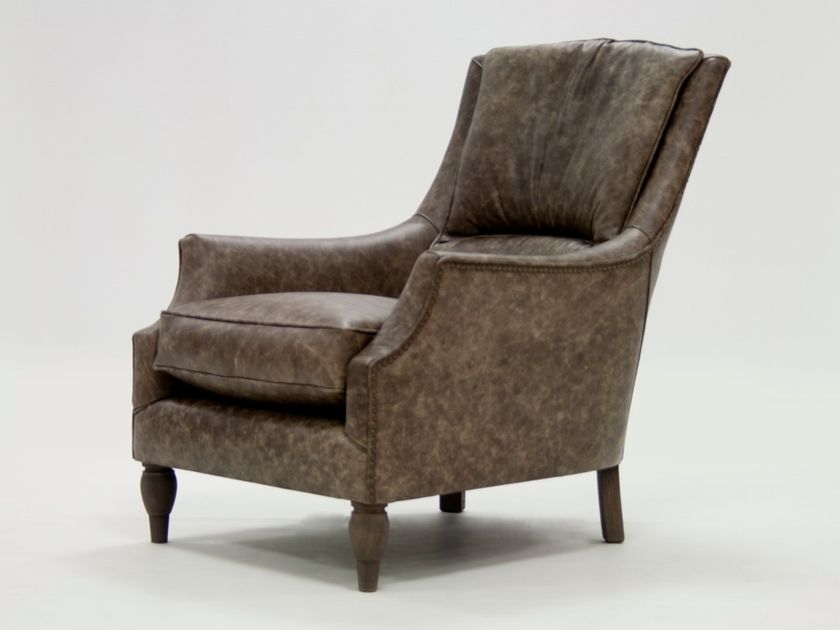 SIESTA ORIGINS Leather armchair with armrests By Crearte Collections