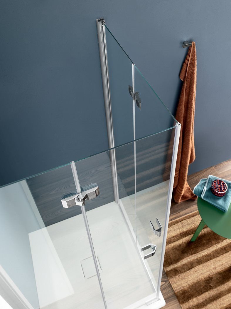 Cabine de douche en verre à portes pliantes SIM - 1 Collection Sim By INDA®