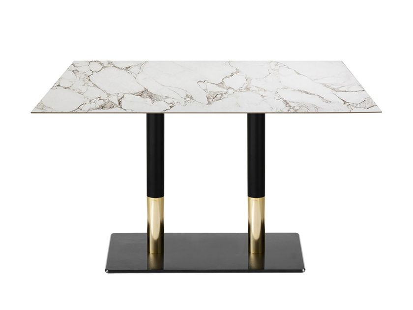 SLIM-BI | Rectangular table Rectangular iron dining table By Vela ...