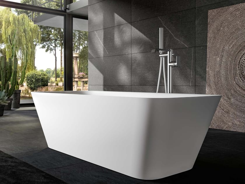 SOREHA F Freestanding rectangular bathtub By Albatros