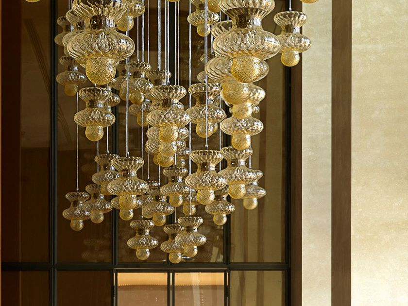 Barovier&Toso Murano glass pendant lamp - シーリングライト・天井