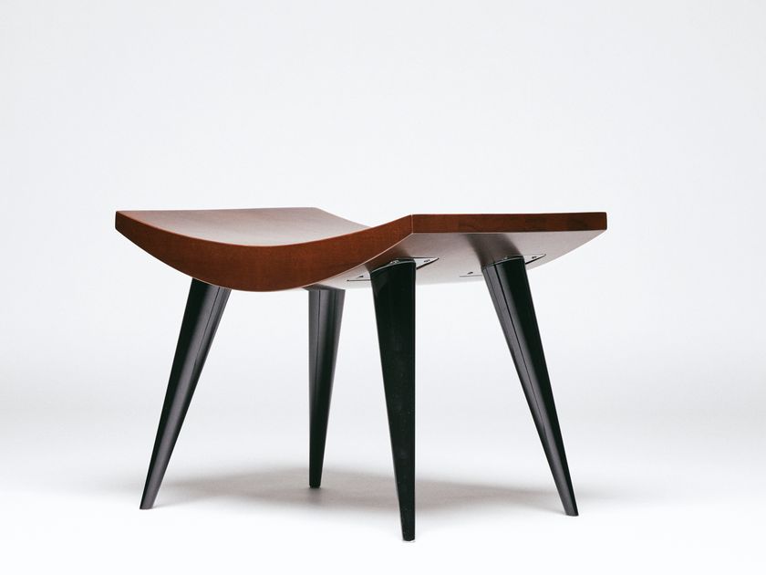 JAH Low walnut stool By REDA AMALOU DESIGN | design Reda Amalou