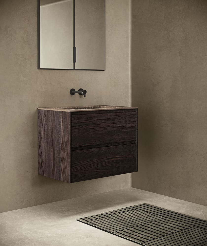 STRATO Builtin Anodized aluminium and glass bathroom By INBANI