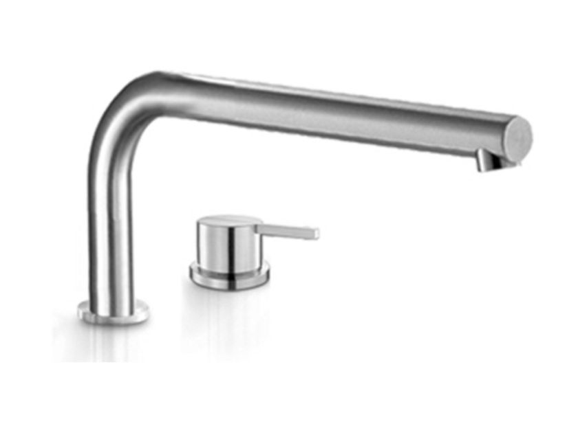 STYLO 236 Deck mounted 2 hole Recessed stainless steel bathtub tap By Linki