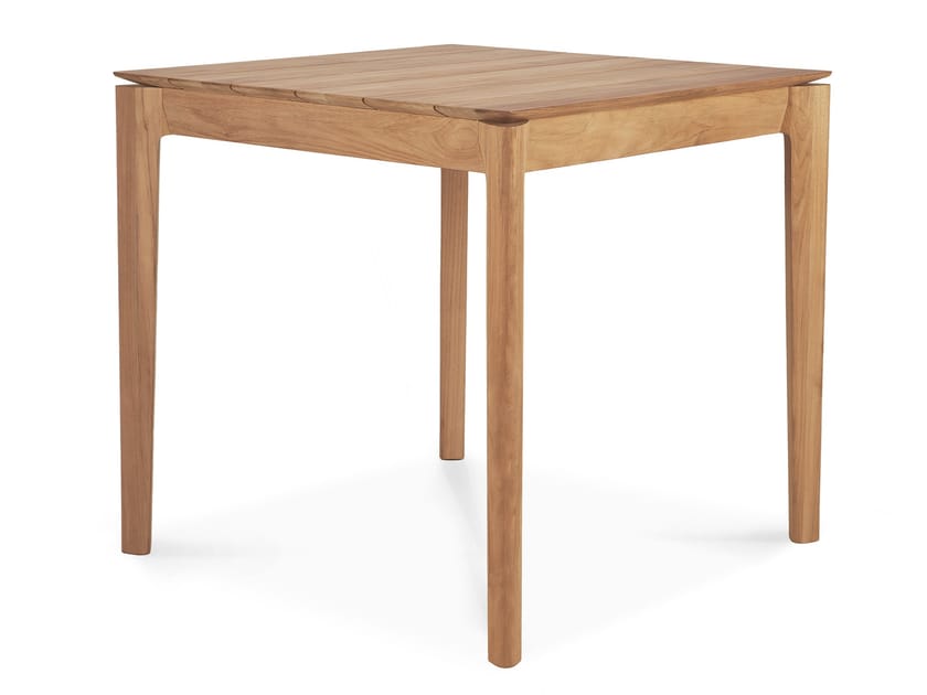 TEAK BOK Square teak garden table By Ethnicraft design Alain Van Havre