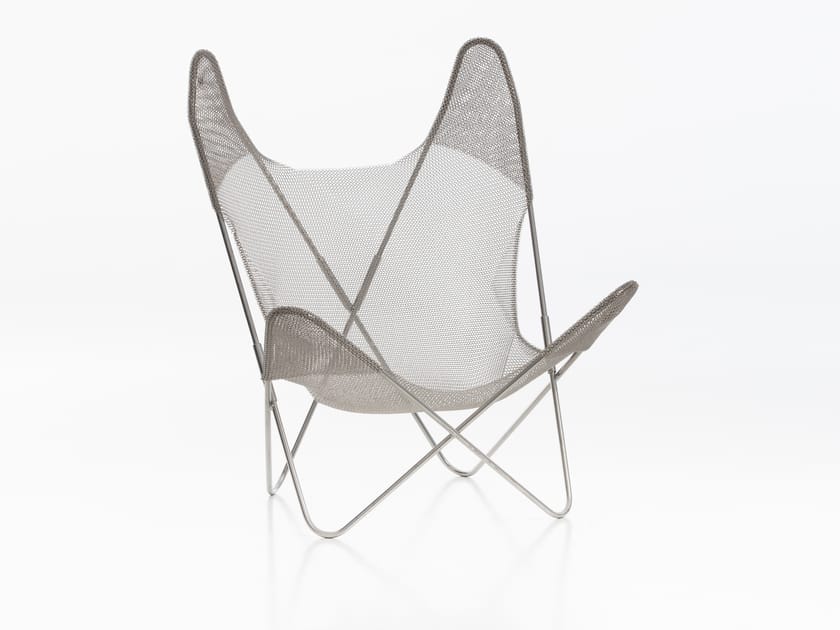 Folding stainless steel armchair AA© LABO DESIGN By AIRBORNE