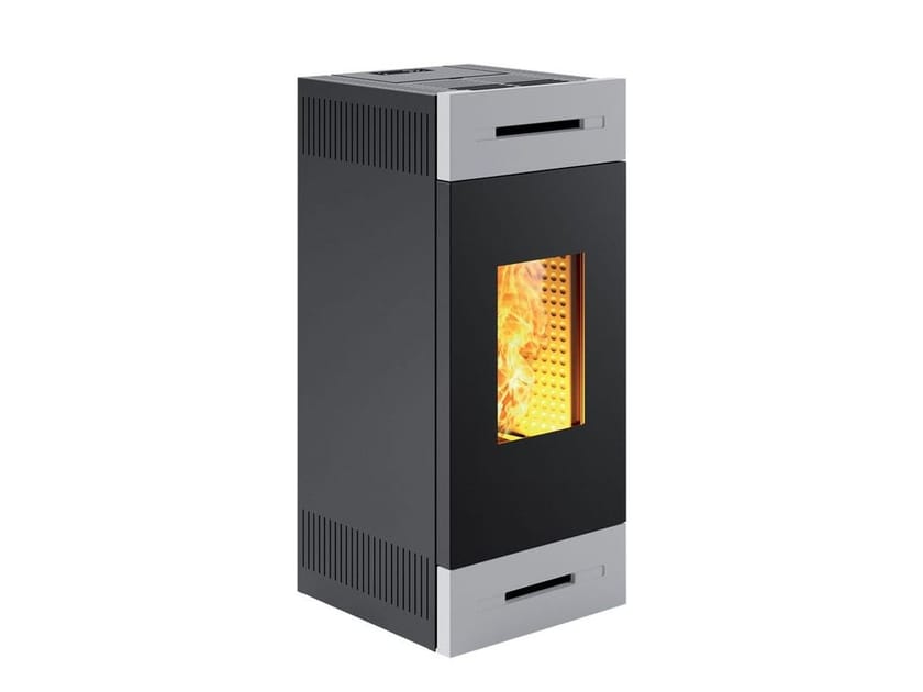 TILE M by CAMINETTI MONTEGRAPPA - Stufa / termostufa in acciaio classe A+ - 2