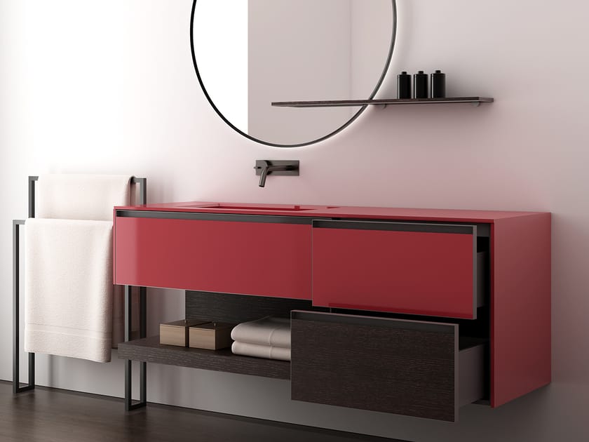 TOSCA 04 by Karol - Mobile lavabo singolo con cassetti - 3