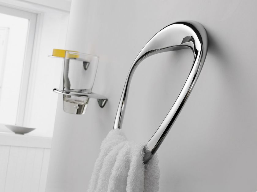 Porta Asciugamani Ad Anello Cosmic, Modello Architect, Dimensioni 22,5 X 12 X 8,5 Cm - 2