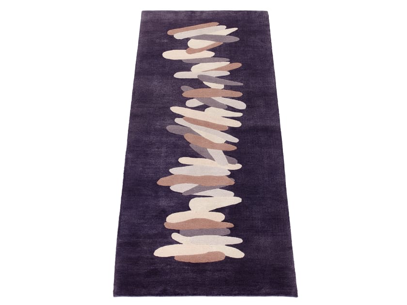 Handmade rectangular wool rug TUMBLE Vista Collection By Deirdre Dyson design Deirdre Dyson