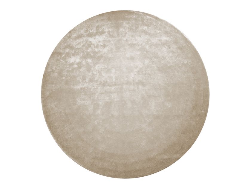 Handmade round silk rug UNTITLED #831 From the Archives Collection By ...