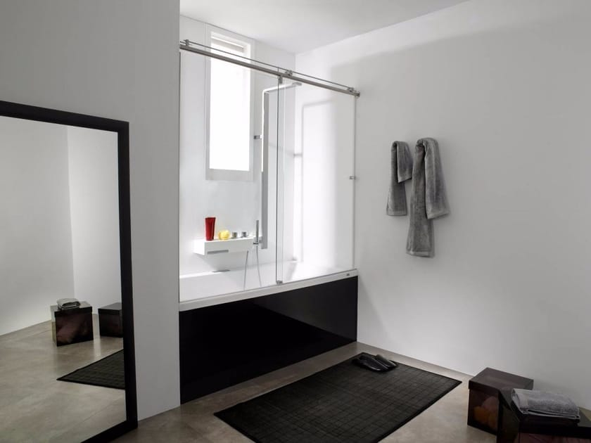 Glass bathtub wall panel VITRA 9B By Porcelanosa