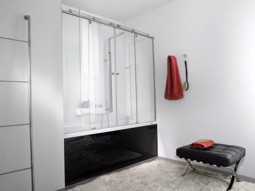 Glass bathtub wall panel VITRA 9B By Porcelanosa